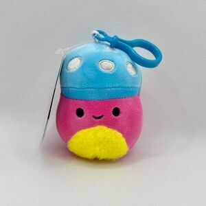 Squishmallows‎ Randall the Pink and Blue Blacklight Mushroom Plushie Clip NWT